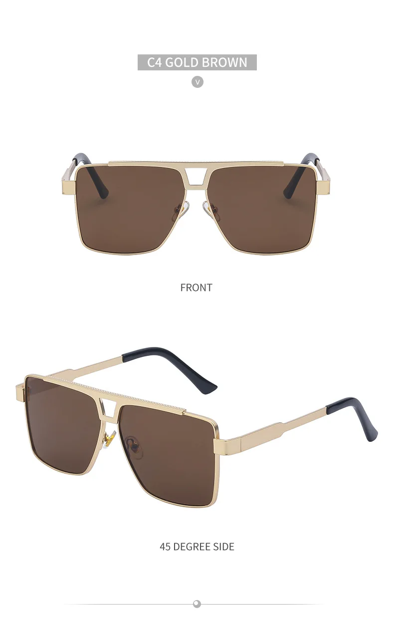 2023 New Trendy Fashion Men Sunglasses Outdoor UV400 Designer Pilot Eyewear Square Female Elegant Unisex Eyeglasses for Drive