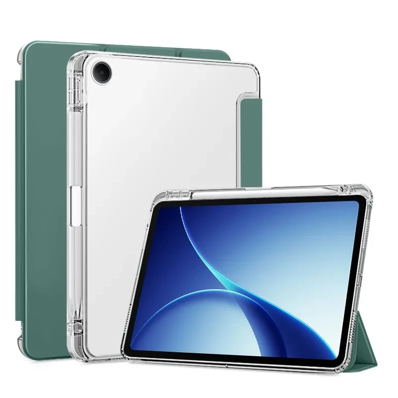 Enhanced PU Leather Trifold Stand Tablet Case with Pencil Holder