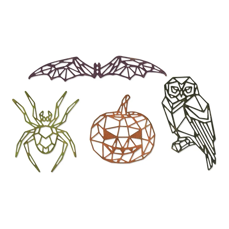 2023 New Halloween Animal Lace Metal Cutting Dies Pumpkin And Bat Die Cut Scrapbooking Per Crafts Card Making No Timbri Sets