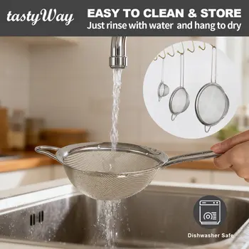 Stainless Steel Mesh Strainer Set 2