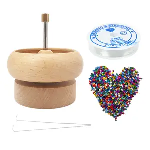 Bead Spinner Kit Wooden Clay Bead Spinner For Jewelry Making Waist Bead  Spinner And Beads Kit With 4 Bowls 2 Needles And 1000Pcs - AliExpress