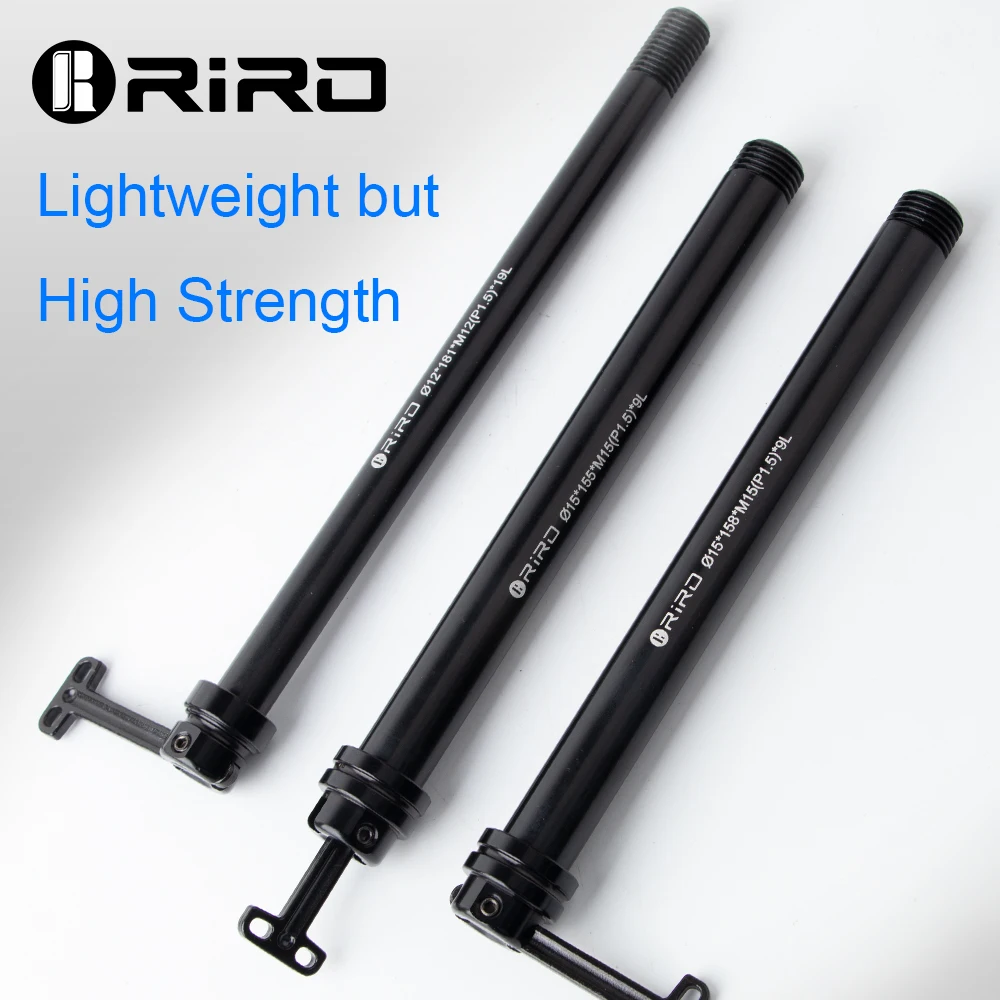 RIRO Bicycle Hidden Quick Release Barrel Shaft Rod 12/15MM Ultralight Aluminum Alloy QR MTB Road Bike Thru Axle Rod Accessories bicycle thru axle