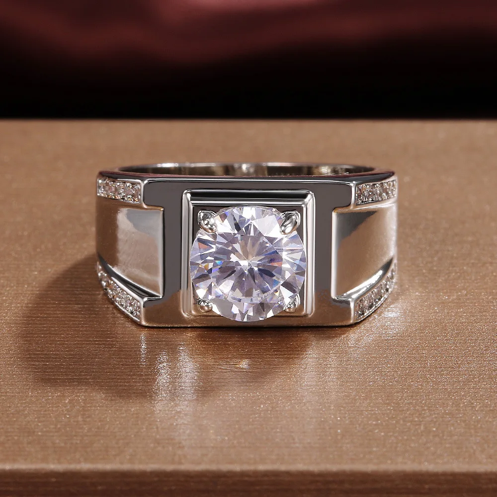 Tiffany Co Men's Silver Wedding Ring With Mahogany Wood, Wood