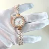 Women's Rhinestone Setting Watches Easy Read Round Rhinestone Quartz Wrist Watch for Outside Office Business Meeting 6