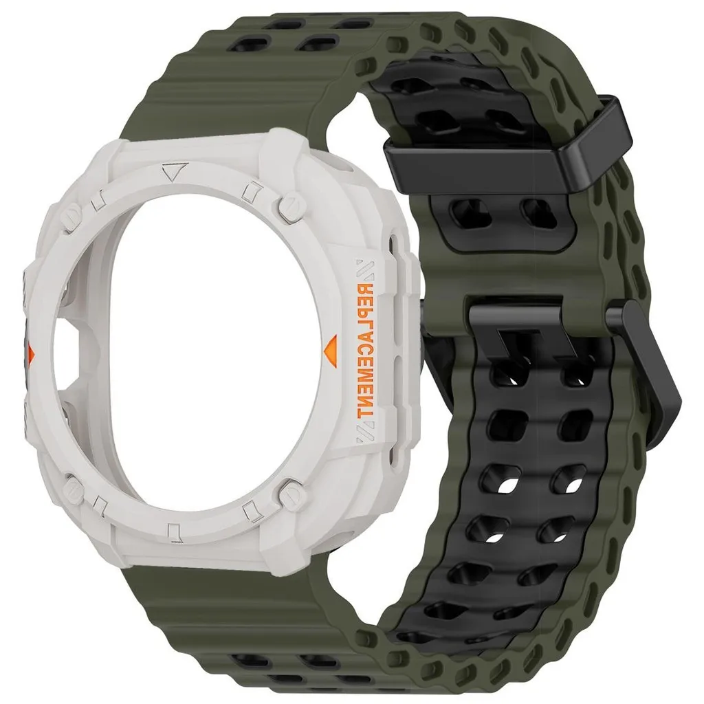 Premium Silicone Sport Band & Protective Case for 47mm Smartwatch - Durable Strap & Bracelet Cover