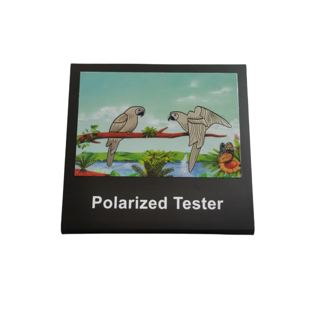 Lente Polarizada Cartão de Teste para Teste Polarizando Óculos de Sol Polaroid Cartão de Teste Óculos de Sol Acessórios Peças Lote - Imagem 3