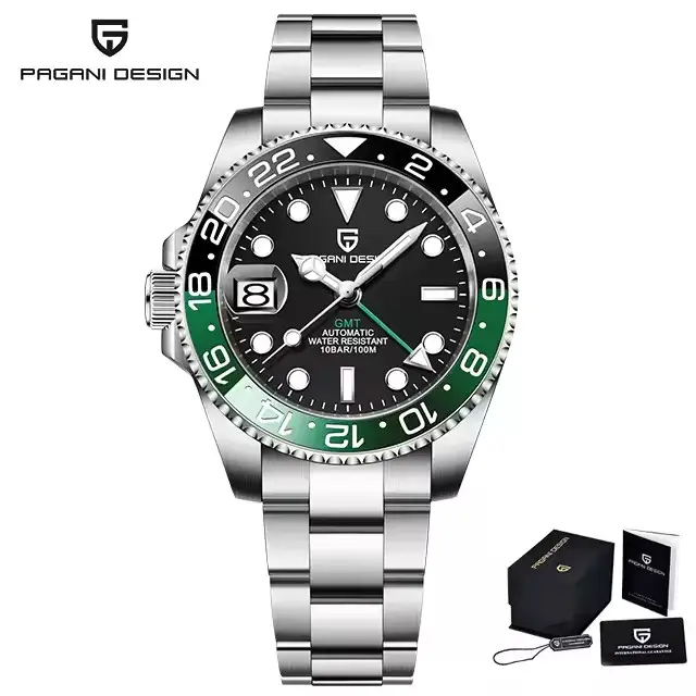 PAGANI DESIGN 40MM Men Mechanical Wristwatch Stainless Steel GMT Watch Top Brand Sapphire Glass Waterproof Automatic Watches Men - Image 17