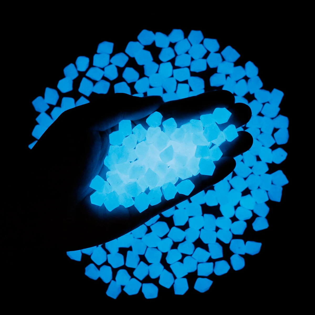Garden Decor Luminous Stones Glow In Dark Decorative Fish Tank Aquarium Decoration Ornament Artificial Noctiluce 100/300Pcs 14mm
