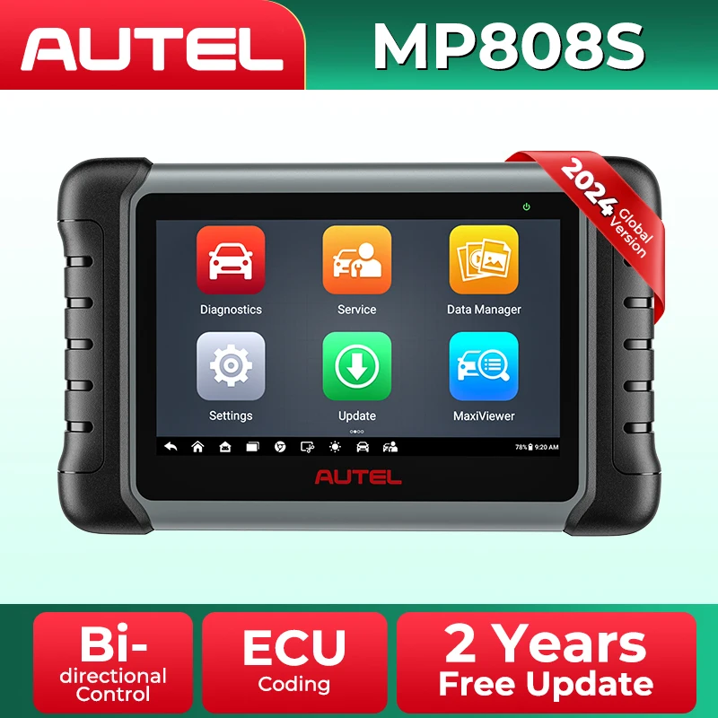 Autel MaxiPRO MP808S narzędzia diagnostyczne dwukierunkowe sterowanie OBD2 skaner samochodowy ECU kodowanie skaner diagnostyczny aktualizacja MP808