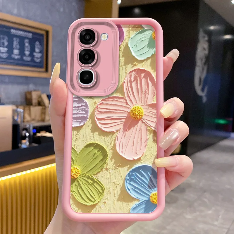 Shockproof Fish Flower Print Silicone Protective Phone Case
