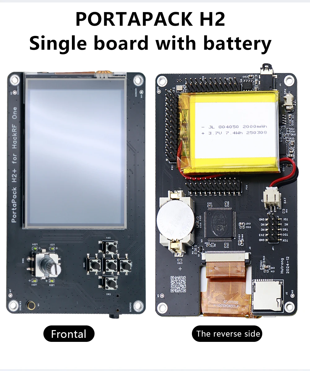 Portapack H2 Touchscreen-Erweiterungsplatine Für Hackrf One, Akkuladung, Tcxo-Takt, Audio-Eingang/-Ausgang, Tf-Kartensteckplatz S0385Fc2A716B4D70Abcb38A358D24Afft