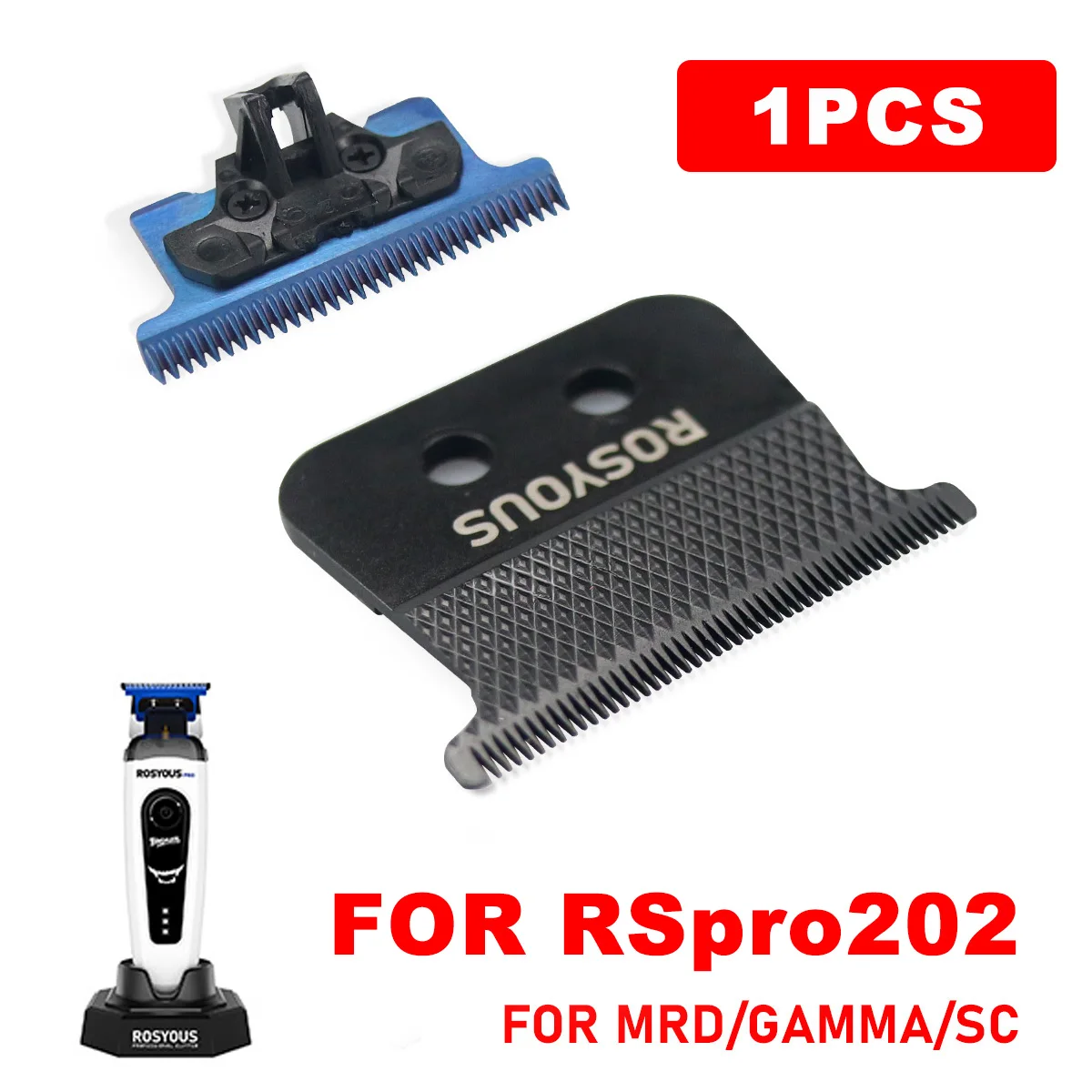 로지어스 RSpro-202 프로페셔널 헤어 트리머 기계 액세서리 DLC 코팅 블레이드 교체용  T-블레이드 제로 갭