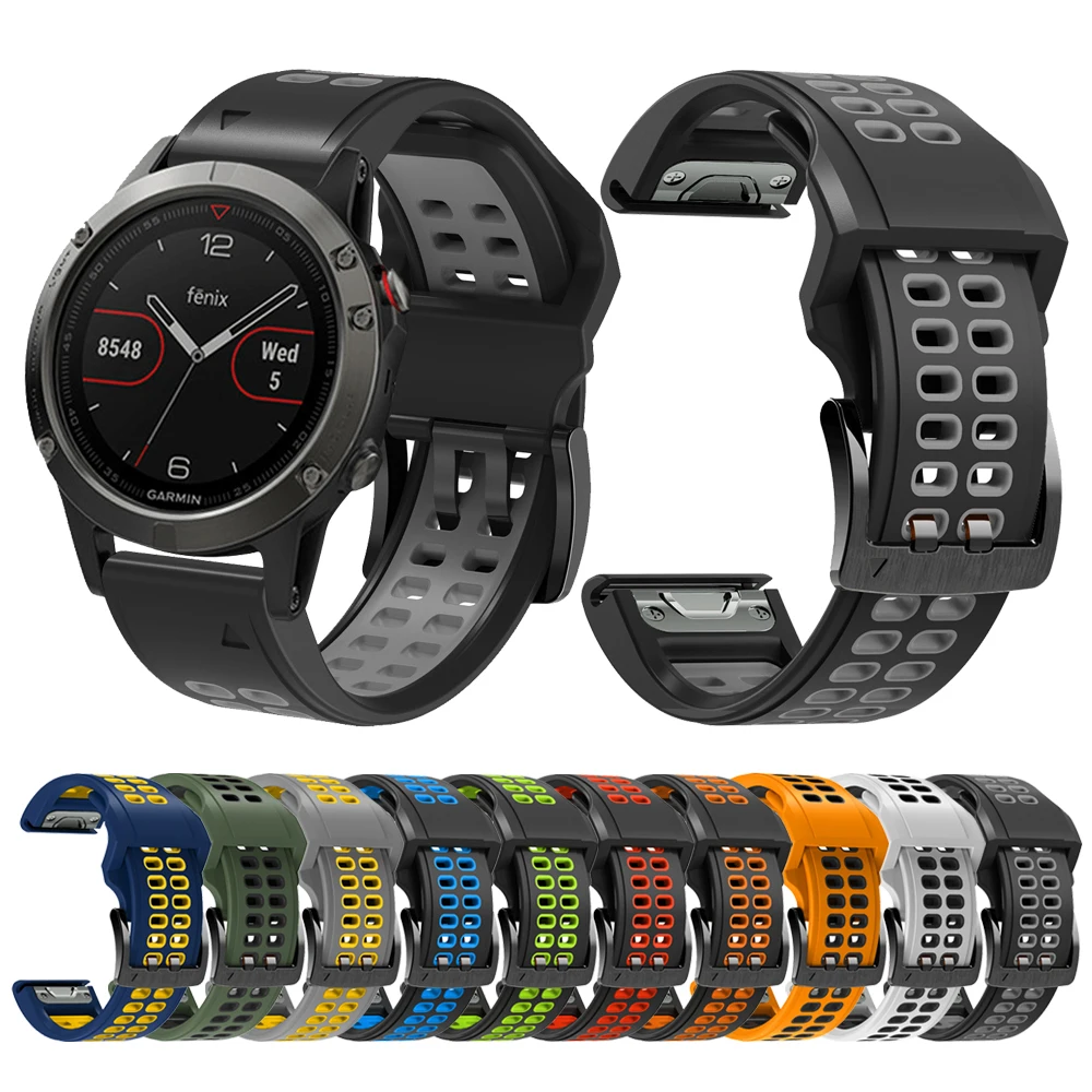 

22mm QuickFit Silicone Band For Garmin Fenix 7 6 Fenix6 Pro Strap Easyfit Band MARQ/Fenix 5 Plus Bracelet Watch bands