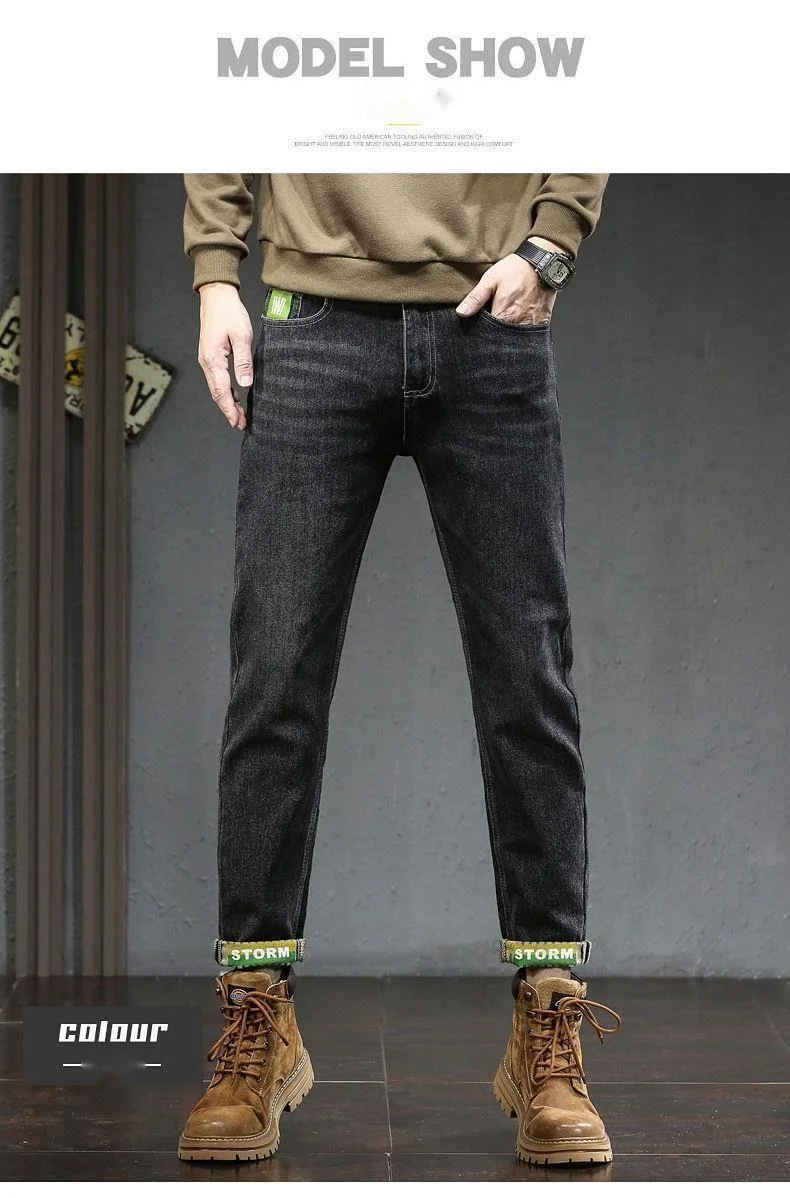Herren Jeans Slim Fit Gerade Geschnitten Mit Elastan Für Herbst_voghion.com
