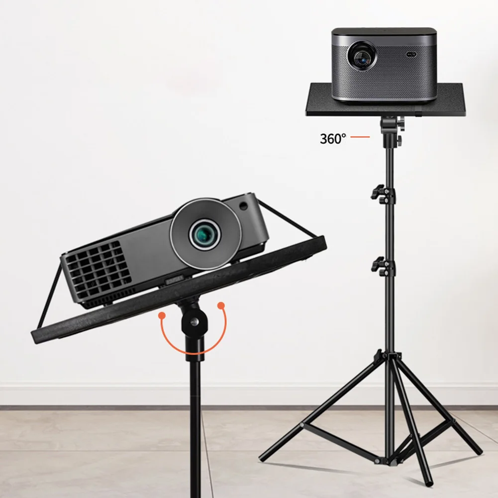 360&deg; Stand Projectors Holder Tray 5/8 Screw 9cm Accessories Adapter Adjustable Black Bracket Convertor Plastic projector stand