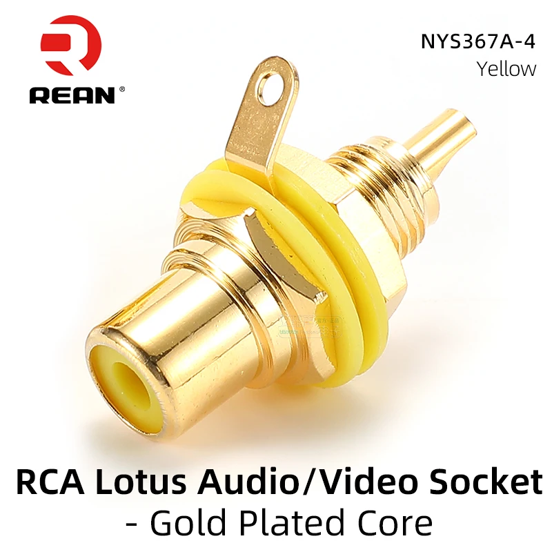 NEUTRIK REAN NYS367A RCA Female Jack - Gold-Plated Audio Video