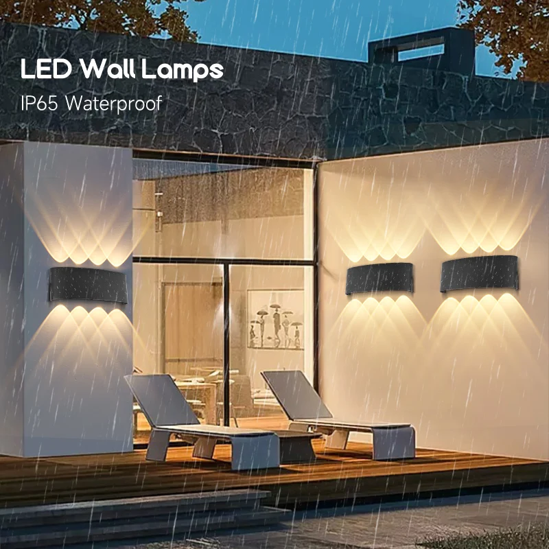 Outdoor LED Wall Lamp Waterproof Garden LED Wall Lights Courtyard Luminaire Home Decor Porch Lamp Exterior Lighting for Veranda