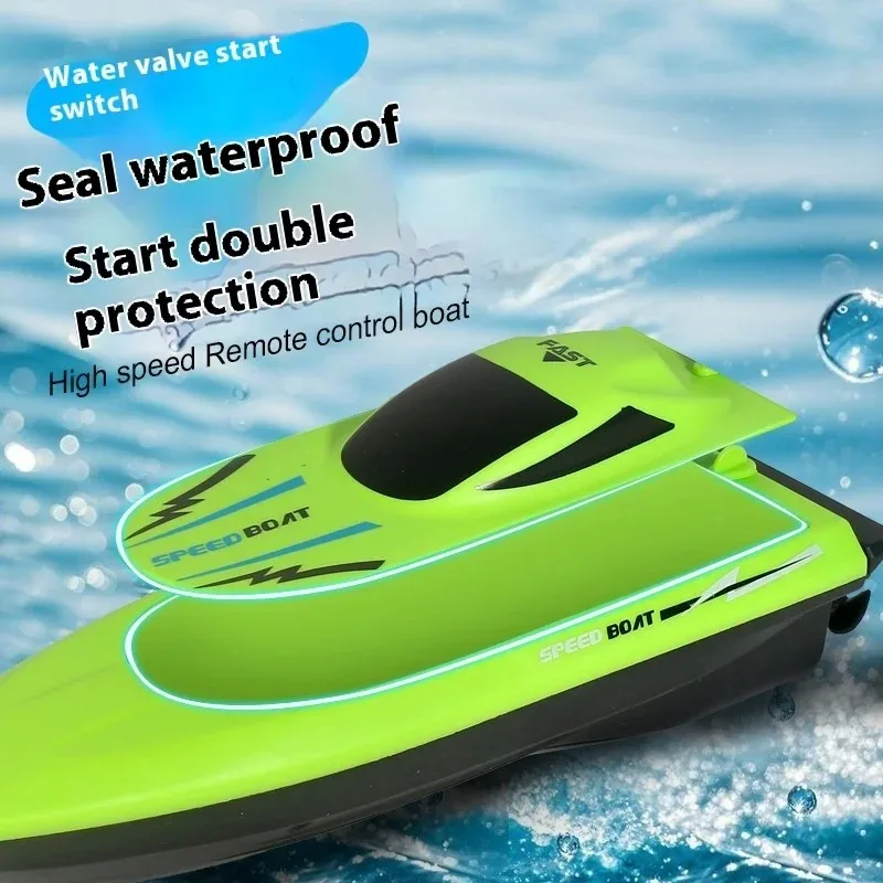 Bateau RC Télécommandé CR1990 - Orange ou Vert, Jouet Enfant 6+