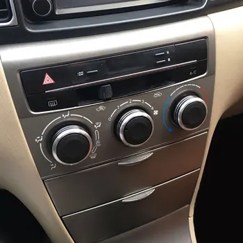 자동차 AC 손잡이 에어컨 손잡이 링 커버 보호대 스티커, BYD F3 F3R 자동차 열 제어 스위치 손잡이 알루미늄 합금, 3 개
