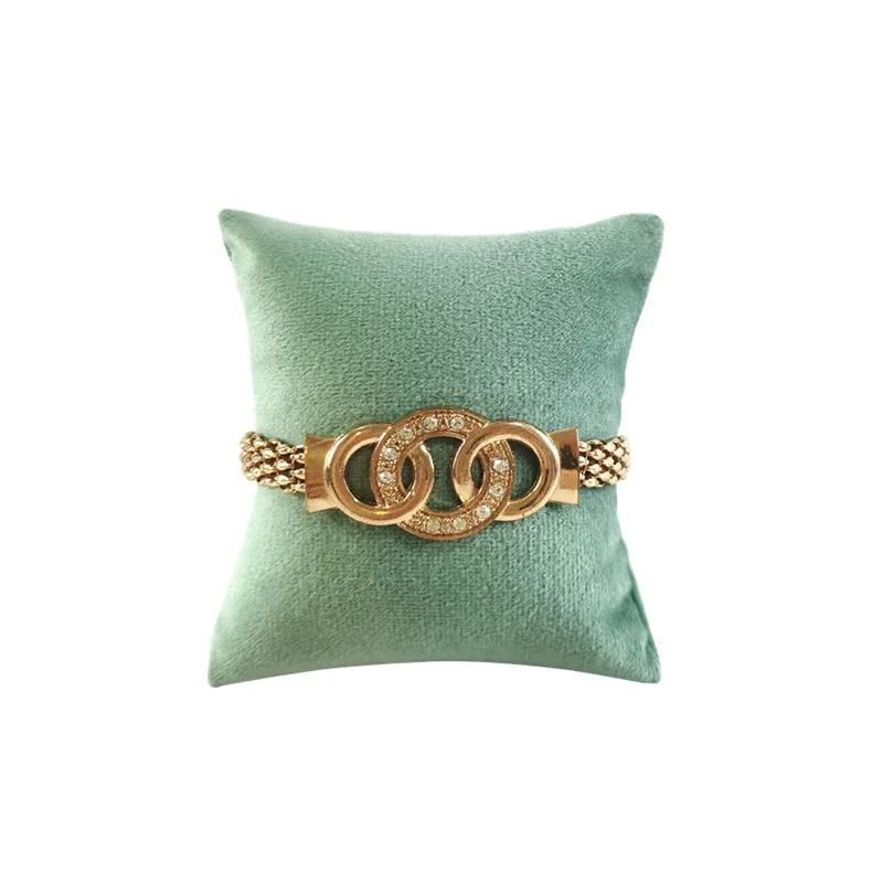 Multi-Color Velvet Jewelry Display Pillow - Watch Bracelet Bangle Anklet Organizer Hand-held Fashion Accessory Holder