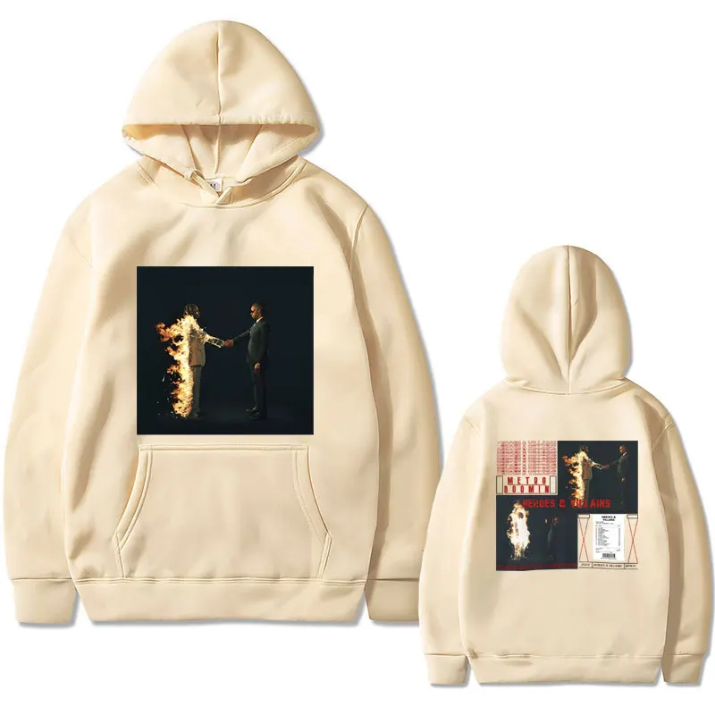 Rapper Metro Boomin Heroes & Villains Album Cover Graphic Print Hoodie Men Hip Hop Oversized Pullover Unisex Vintage Streetwear