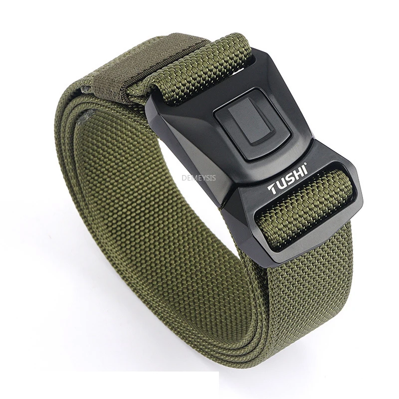 

Men's Belt Quick Release Buckle Army Tactical Combat Belts Durable Nylon Outdoor Military Hunting Shooting Blet Accessories