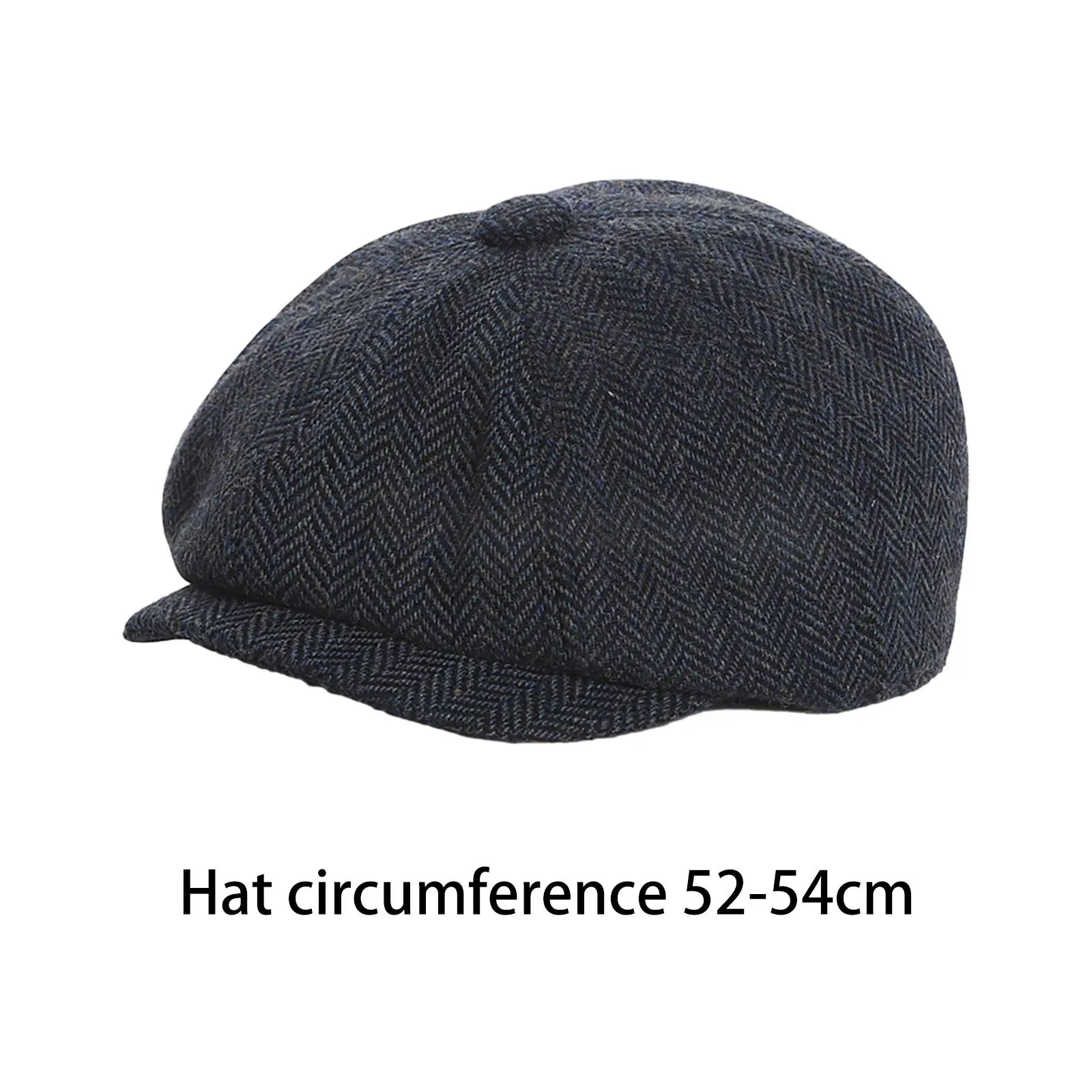 Beret Hat Casual Octagonal Newsboy Hat Autumn Winter British Classic Cabbie Hat for Camping Fishing Hiking Traveling Outdoor