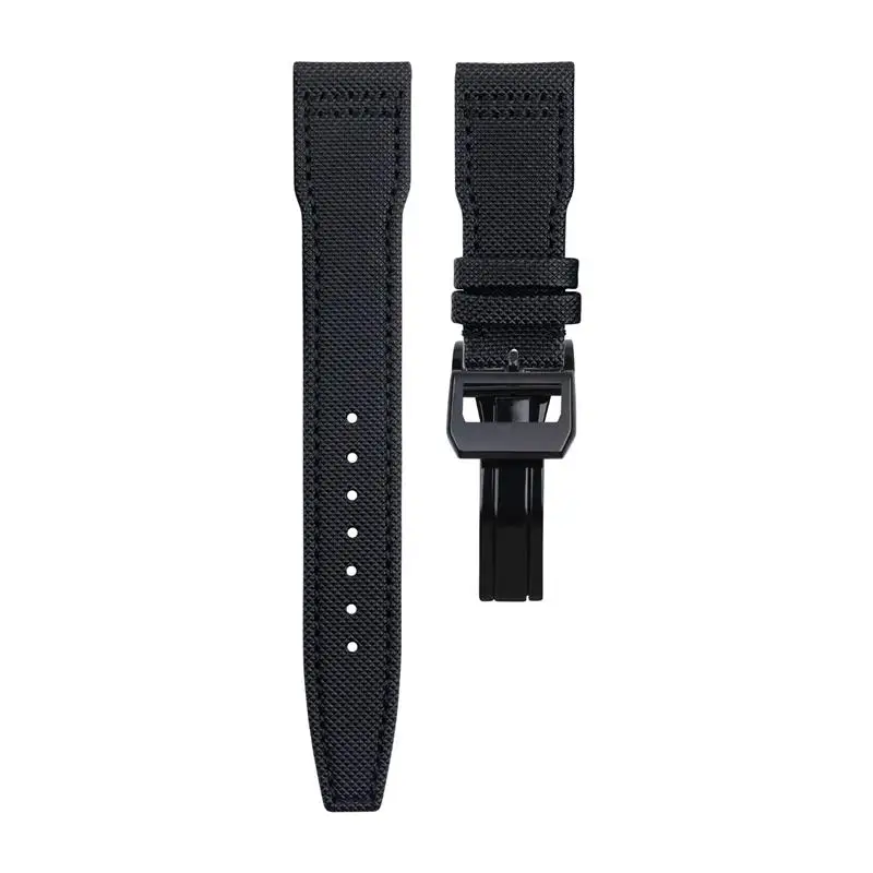 SCHIK Nylon Canvas Leather Watchbands For IWC SPITFIRE MARK 18 Portugieser Portofino Pilot IW3777 Wristband 20mm to 22mm