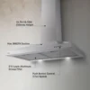 Range Hood 30 inch Stainless Steel, Wall Mount Vent Hood for Kitchen with Charcoal Filter, Range Hoods with Ducted/Ductless 3