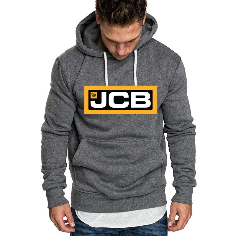 

Men's Hoodie Excavator Jcb Print Unisex Hooded Fleece Sweatshirt Cotton Pullover Outwear Casual High Quality Streetwear