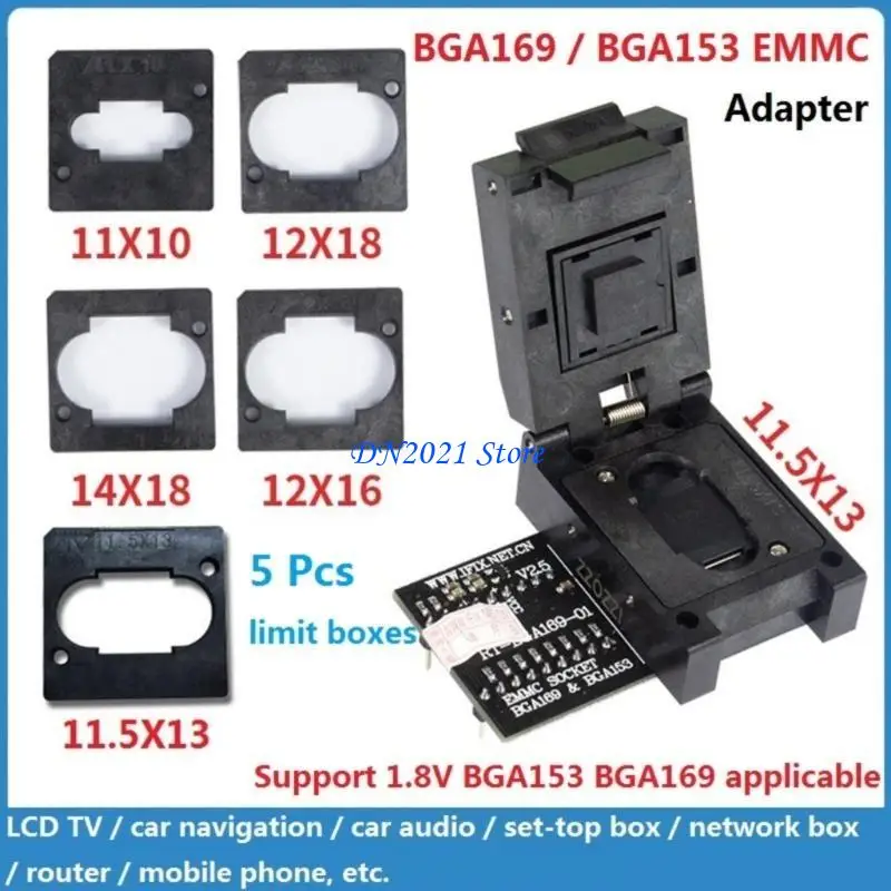 F3KE RT809H BGA153 169 불타는 좌석 LCD 용 스프링로드 소켓 어댑터 셋톱 박스 라우터 자동차 네비게이션
