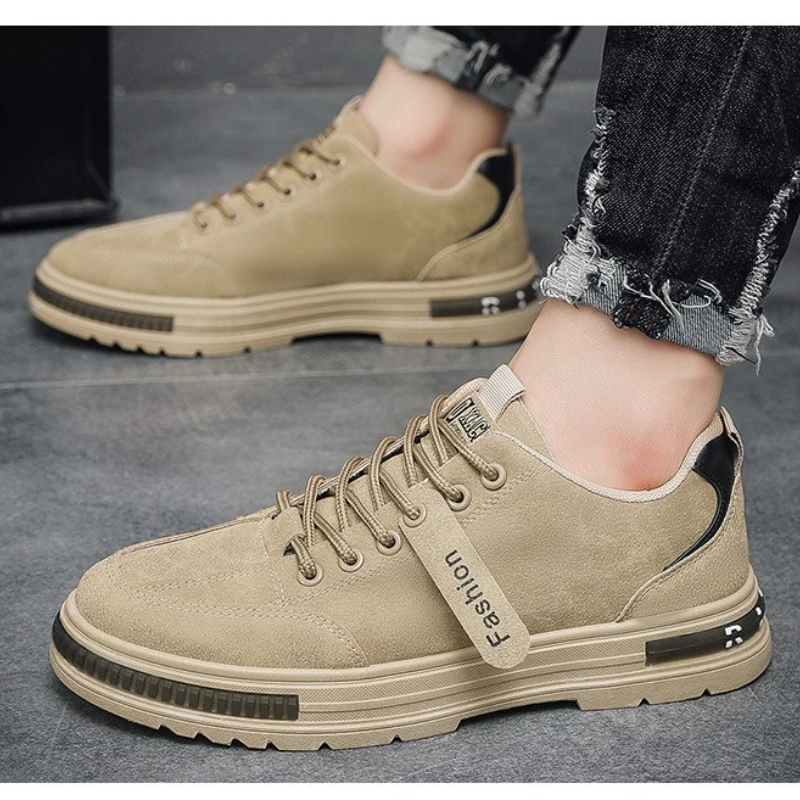 Men's Casual Shoes Four Seasons 2026 Soft-sole Non-slip Outdoor Work Shoes Flat  Fashion Comfort Youth Joker Walking