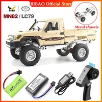 Metal MN82 1:12 Retro Rc Car with LED Lights Full-scale Simulation LC79 Professional 4WD Remote Control Pickup Truck Model Toys 1