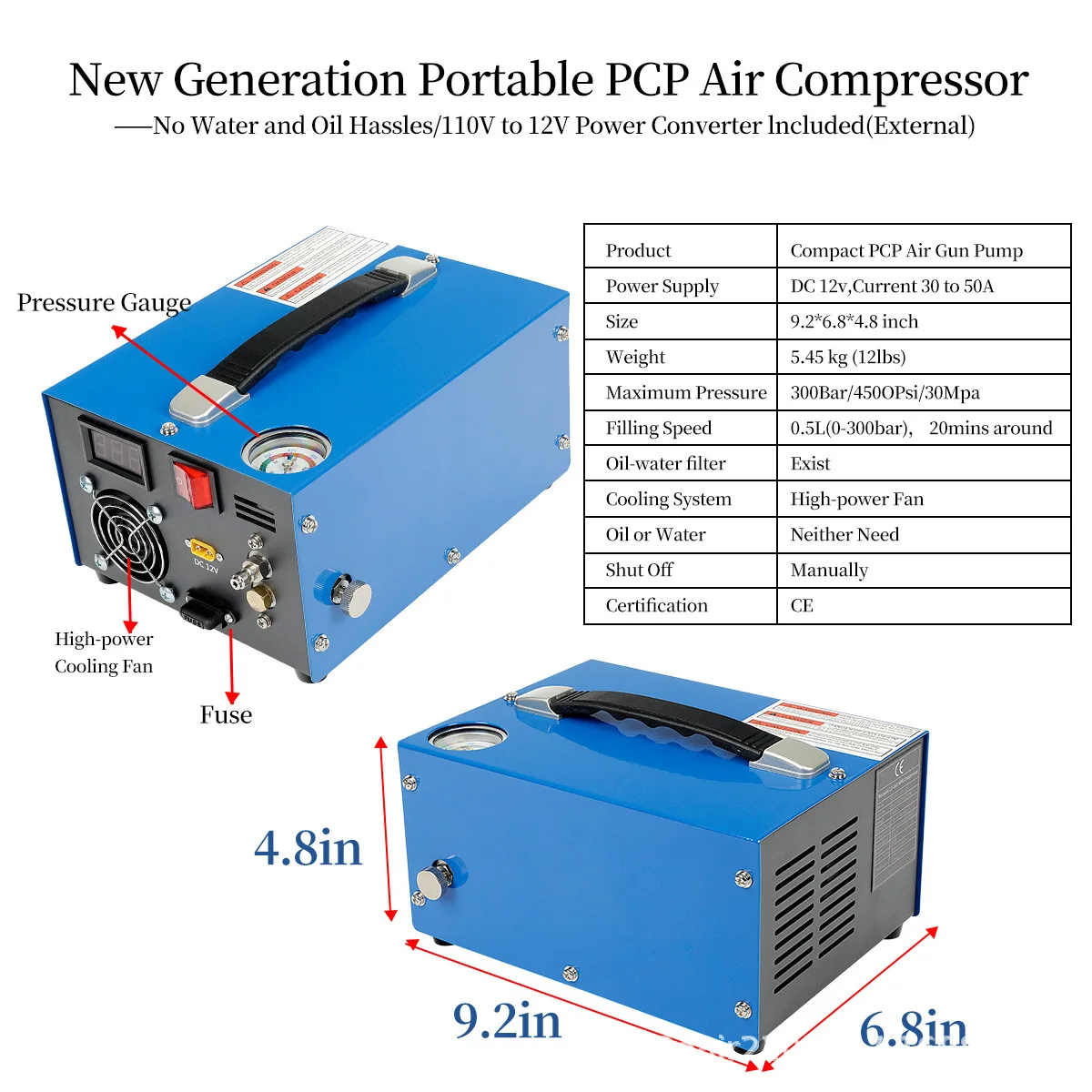 High pressure car inflator External 220v-110v-12v  30MPA inflator pump 4500 pis r 059 shanling pcs 2 2 cd player bt usb radio cd da cd rw wav wma mp3 aac computer external sound card 110v or 220v