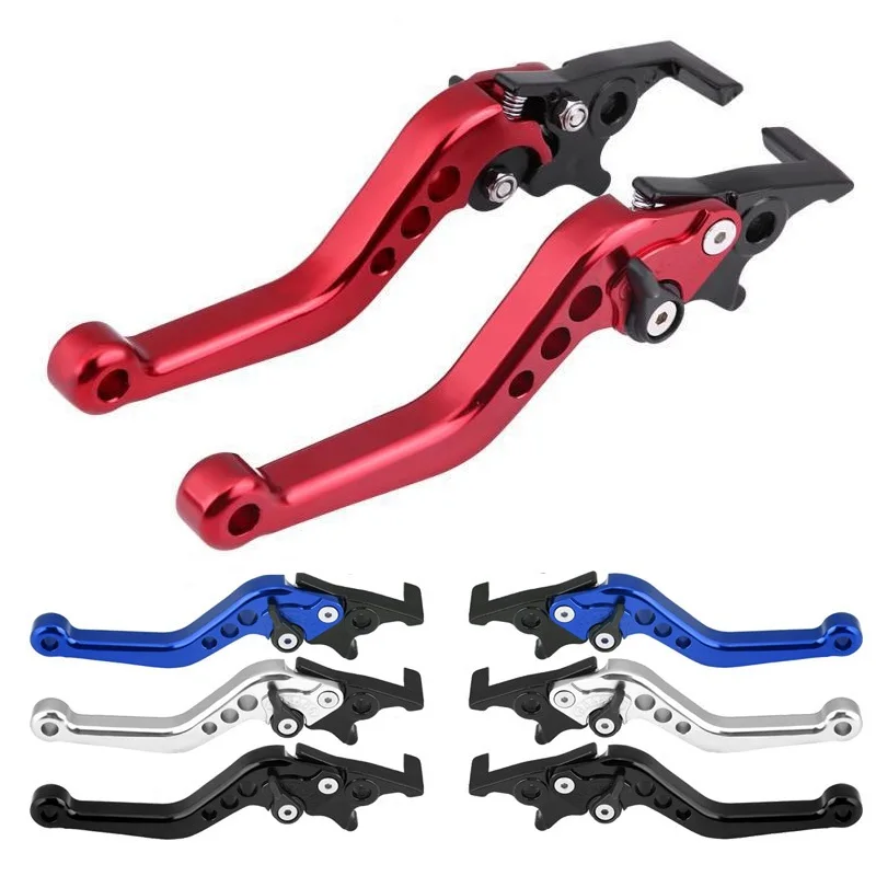1 Pair Red CNC Aluminum Motorcycle Scooter Modification Double Disc Brake Lever