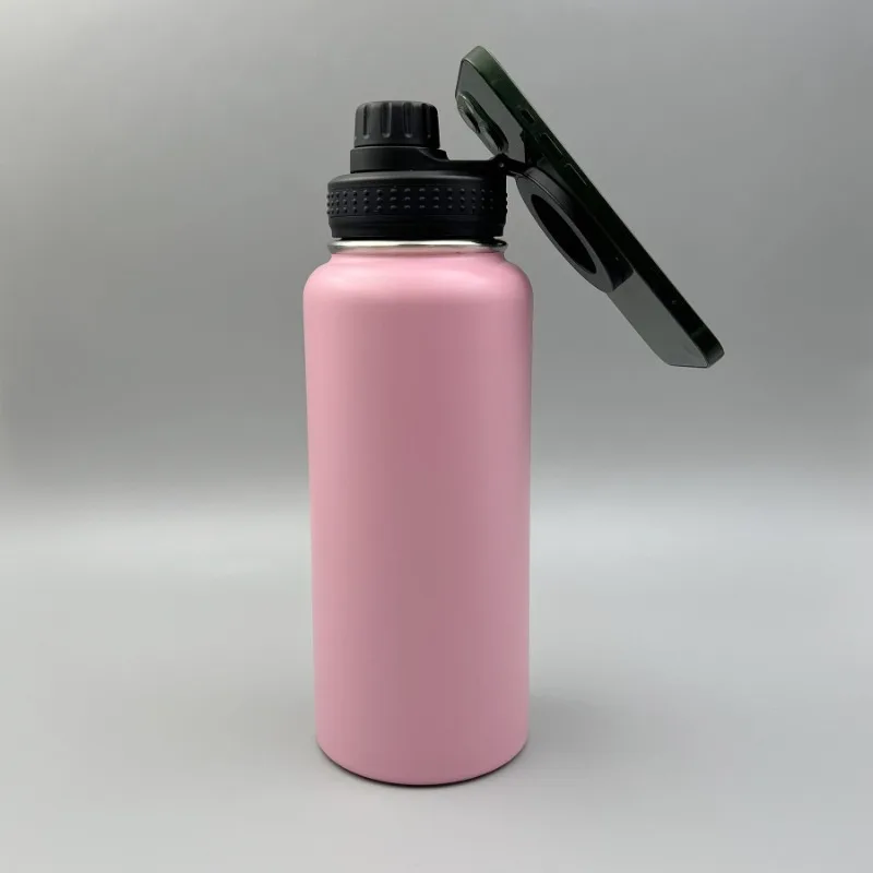 휴대폰 마그네틱 브래킷 커버, 304 스테인리스 스틸, 32oz 공간 진공 컵, 등산 스포츠 주전자