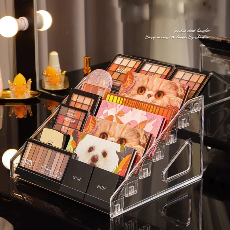 Eyeshadow tray box air cushion powder show plastic table top nail nail lipstick makeup makeup shelf 5