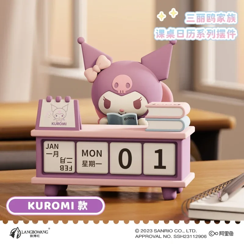 

Sanrio Desk Calendar Series Ornaments Cute Pacha Dog Kuromi Pochacco Tabletop Ornaments Birthday New Year Gift For Children