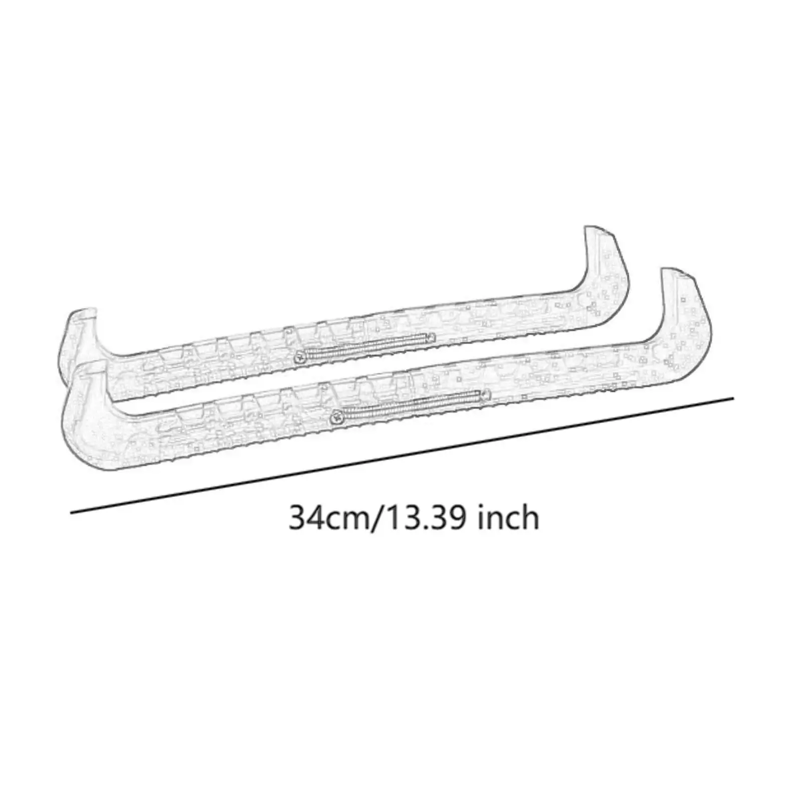 2Pcs Figure Ice Skate Guards Ice Skate Blade Covers for Winter Sports Women