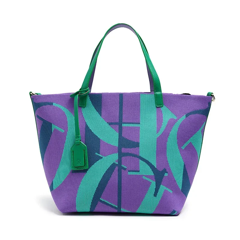 حقيبة يد نسائية ذات سعة كبيرة بتصميم كلاسيكي على ش...