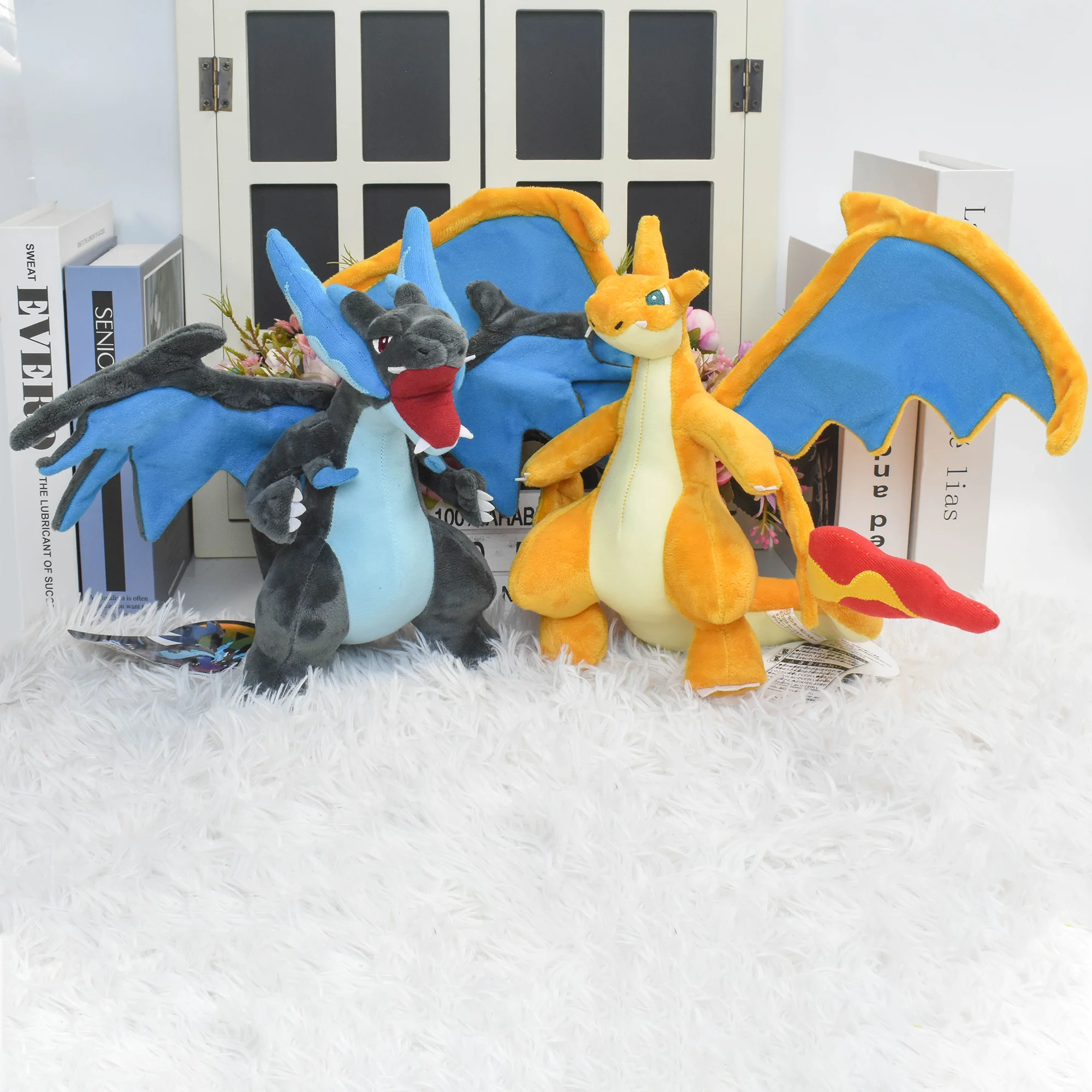 Mega Charizard X Plush Toy - Shiny Collection Edition
