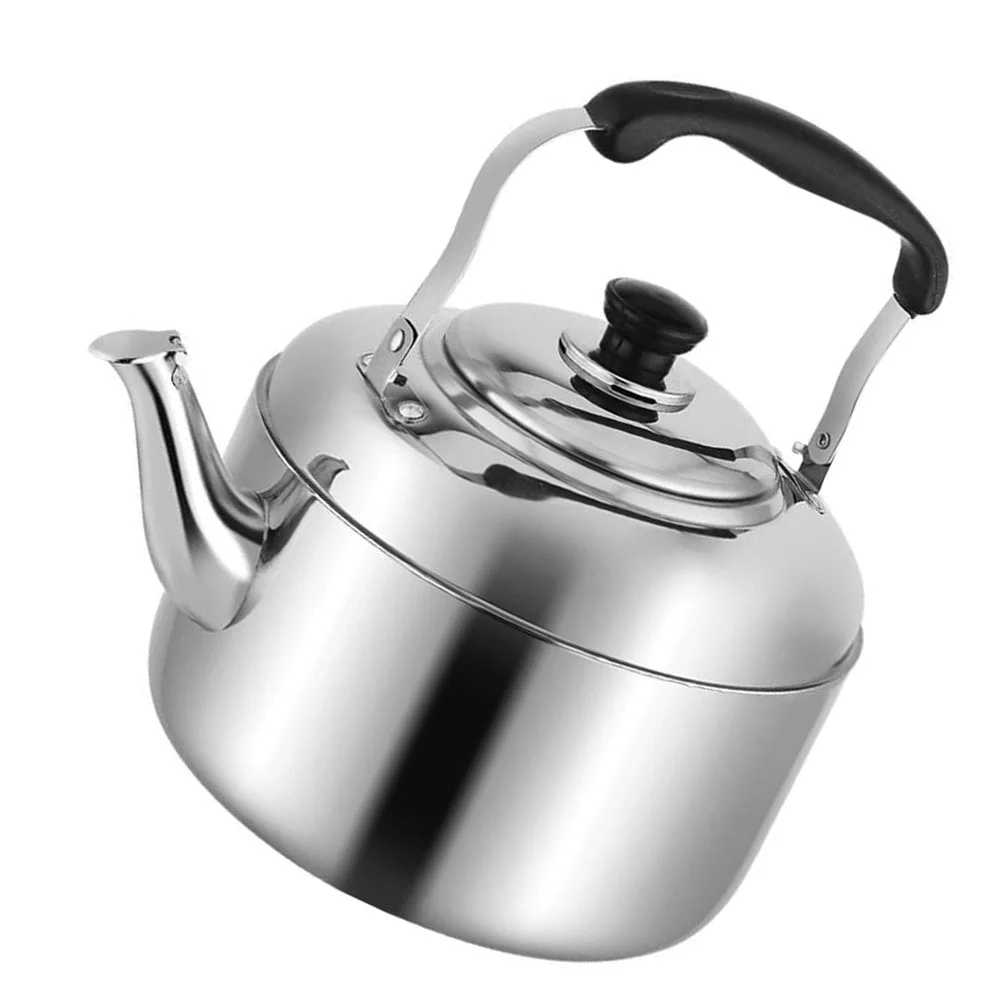 

Stainless Steel Whistle Pot Metal Water Kettle Coffee Whistling Teakettle Home Outdoor Thicken Teapot