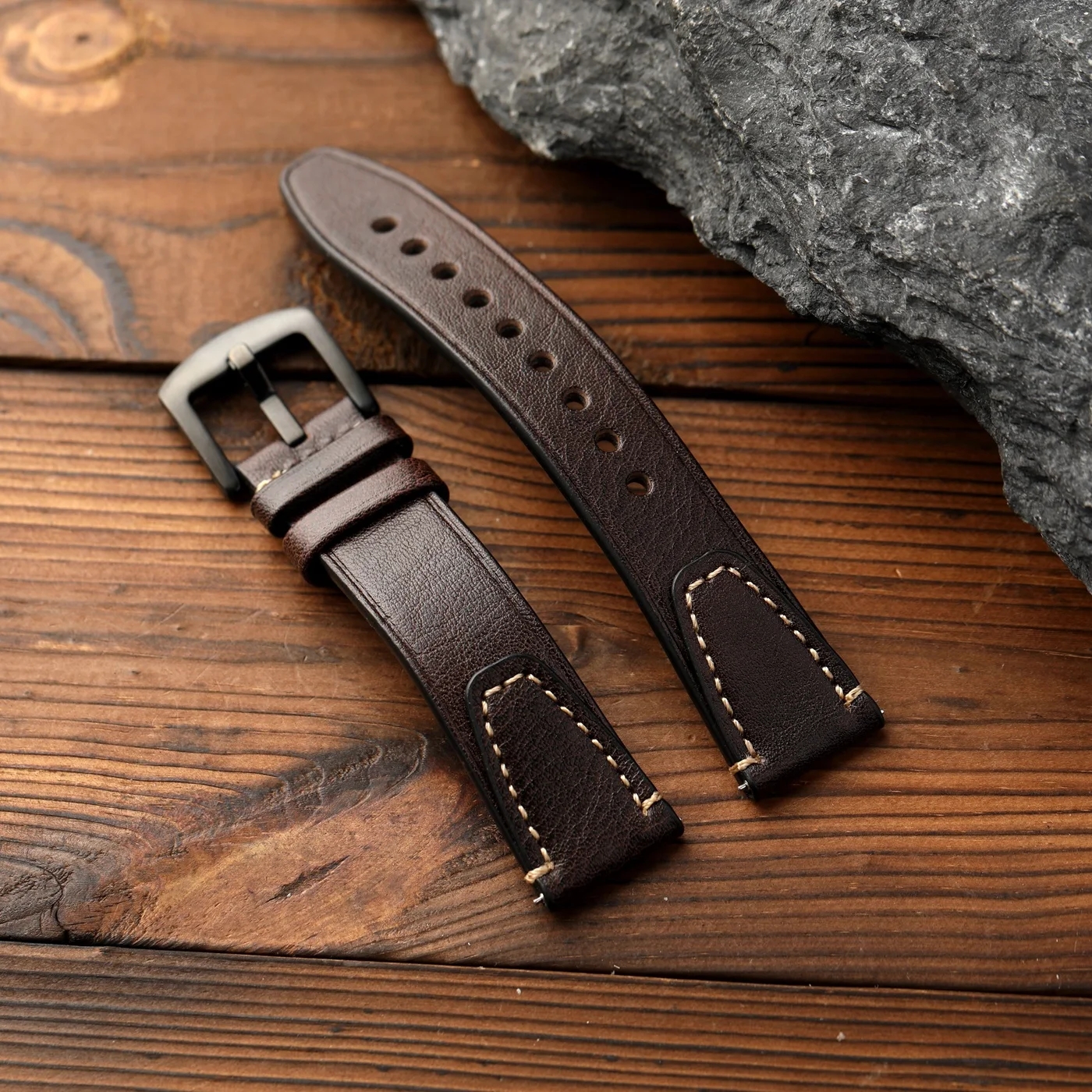 Handmade Genuine Leather Retro Strap with Quick-Release