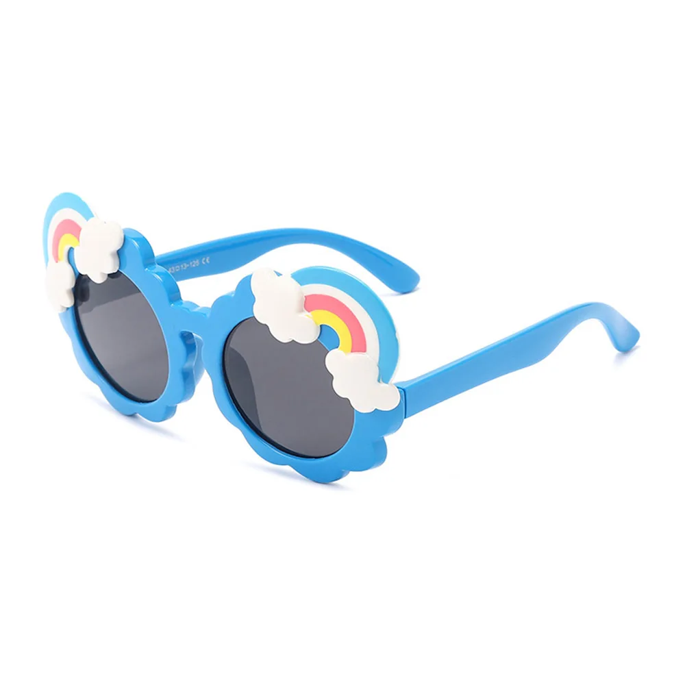 Rainbow Sung Uv Resistant Sunglass For Children Silicone Soft Sun G For Girl Boy Safety Eyewear Cute Round_voghion.com