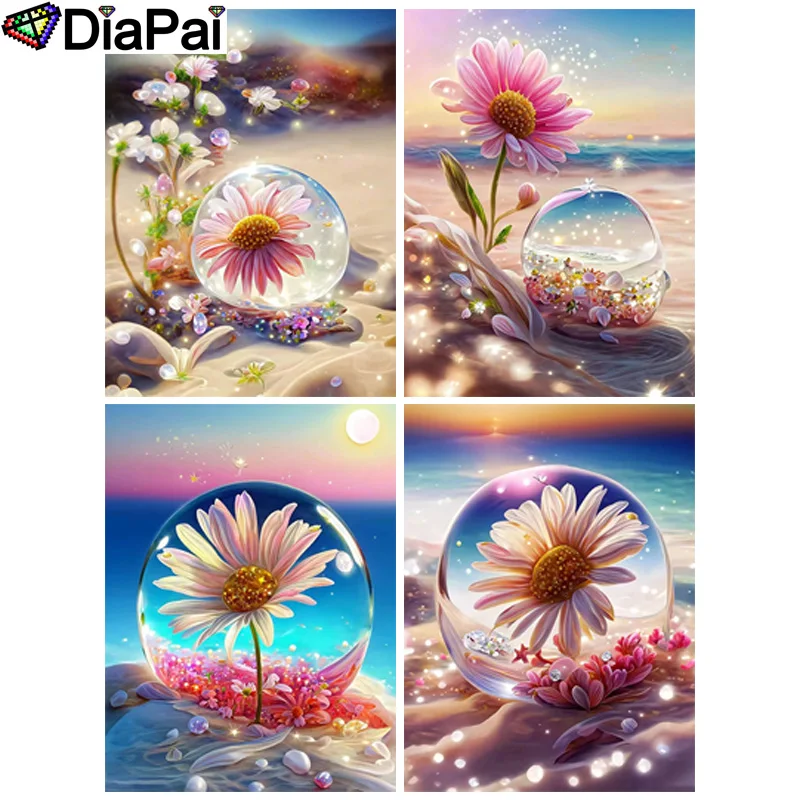 

Картина диаграмма 5d, квадратная/круглая, «хризантемы»