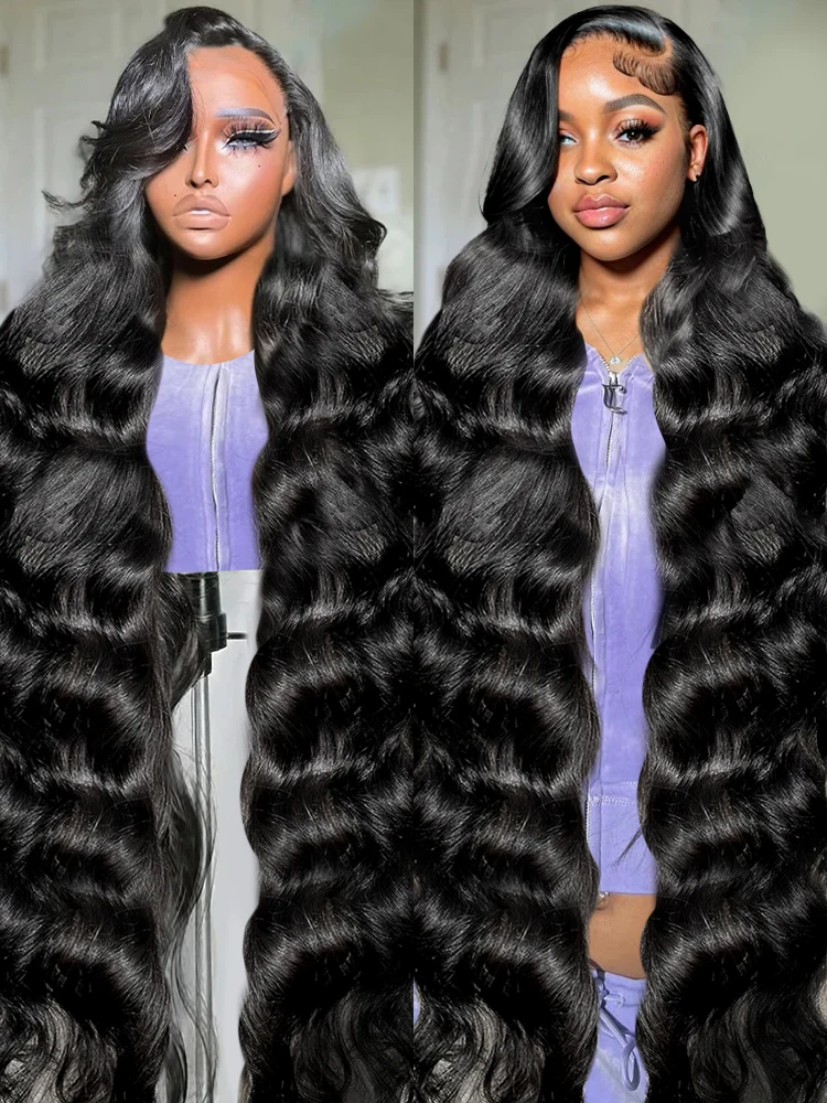 30 38Inch Brazilian Body Wave 13x4 HD Transparent Lace Front Wig 13x6 Human Hair Lace Frontal Wigs 5x5 Glueless Closure Wig 250%