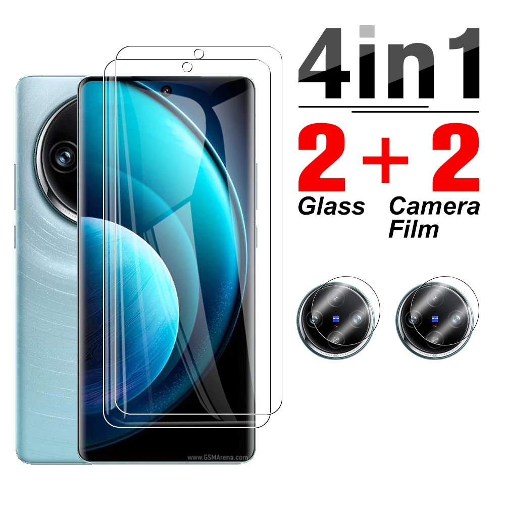 Vetro Protettivo Dell'Obiettivo Della Fotocamera 4 In1 Per Vivo X100 X90 Pro Plus X80 Vivox 100 90 80 100X 90X 80X 20D 3D Curvo Hd Screen Protector