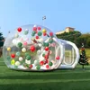 Free shipping 3m Outdoor Rental Camping Clear Transparent Inflatable Crystal Bubble Tent Inflatable Bubble Dome Tent With Tunnel 1
