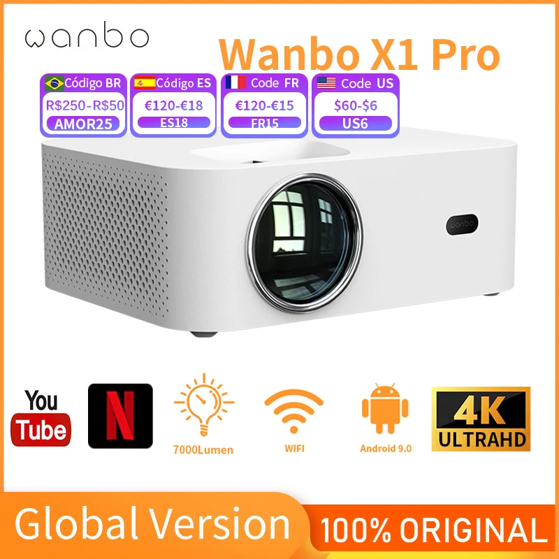 Wanbo Portable Projector | Android Projector Wanbo | Wanbo X1 Osd ...