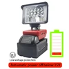 3inch Car LED Work Light Lamp Flashlight USB Mobile Phone Charger Torch Spotlight For Milwaukee 14.4V 18V Li-ion Battery for M18 5